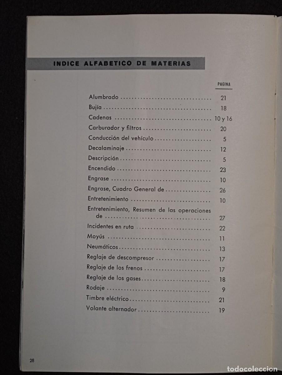 Libros de segunda mano: Manual de entretenimiento Ciclomotor MOBYLETTE. 1967.. - Foto 5