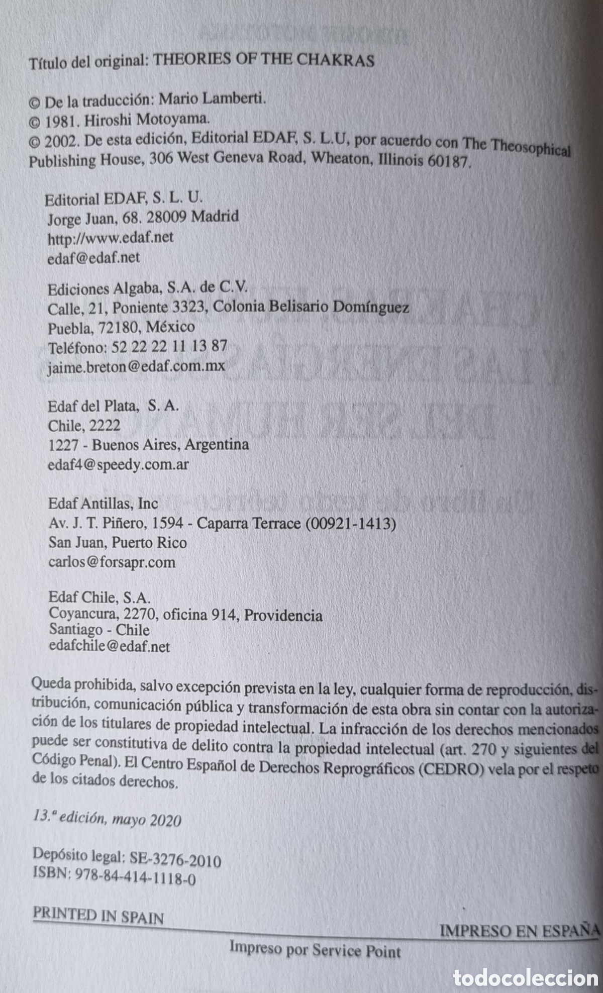Libros de segunda mano: Chakras Kundalini. Hiroshi Motoyama. Ed. EDAF. 2002 - Foto 4