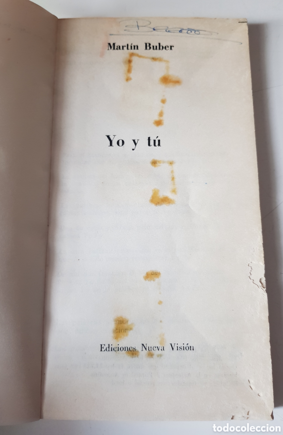 Libros de segunda mano: Yo y t&uacute;. Mart&iacute;n Buber,ediciones nueva visi&oacute;n, Buenos Aires 1977. - Foto 6