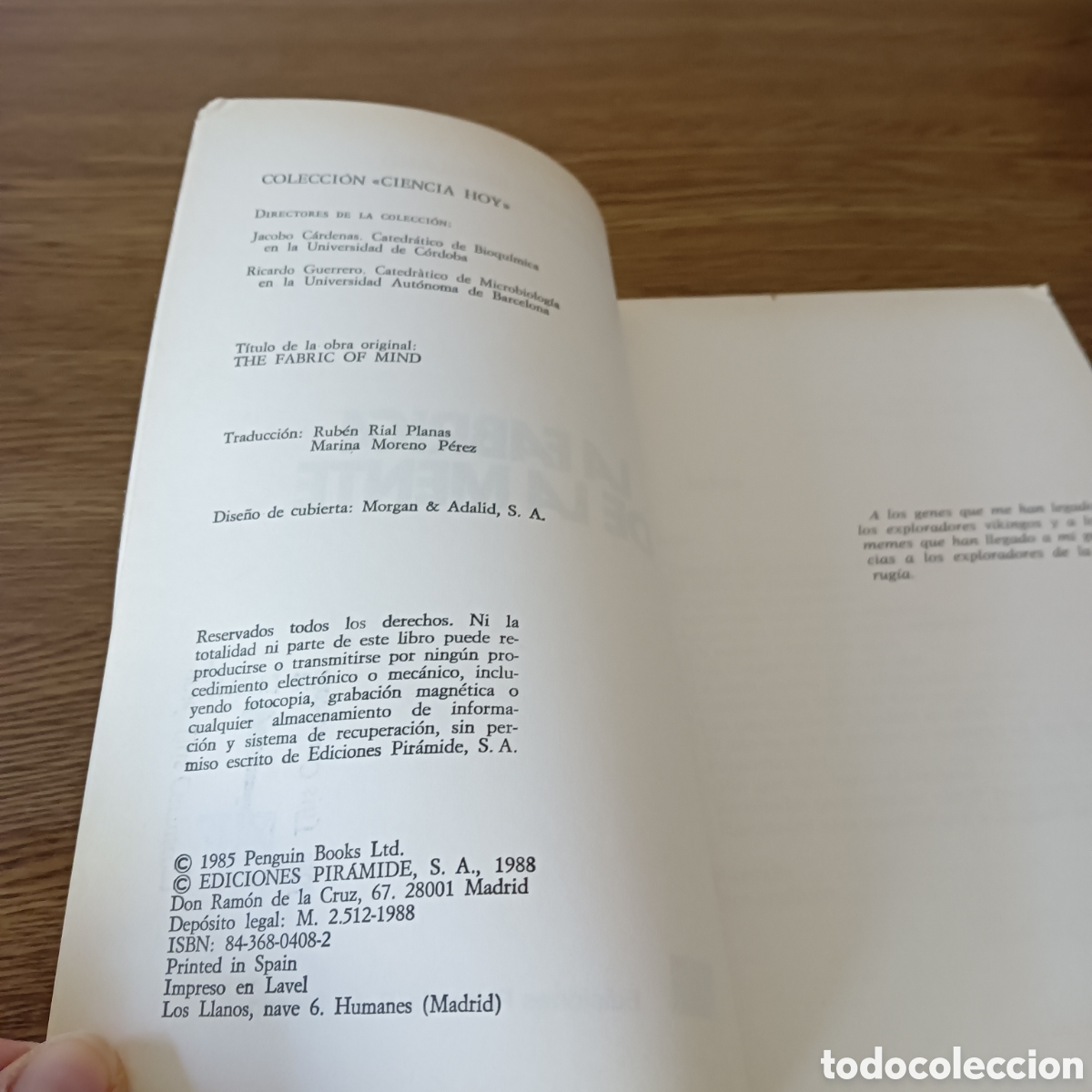 Libros de segunda mano: La f&aacute;brica de la mente. Richard Bergland - Foto 3