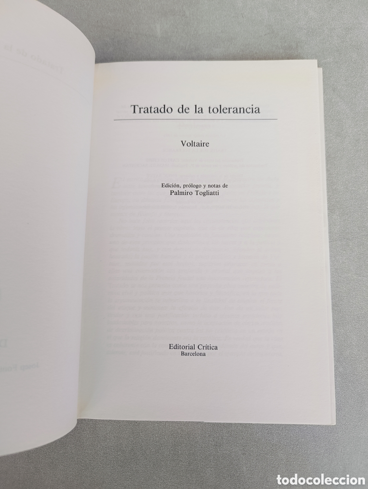 Libros de segunda mano: Tratado de la tolerancia. Voltaire. - Foto 4