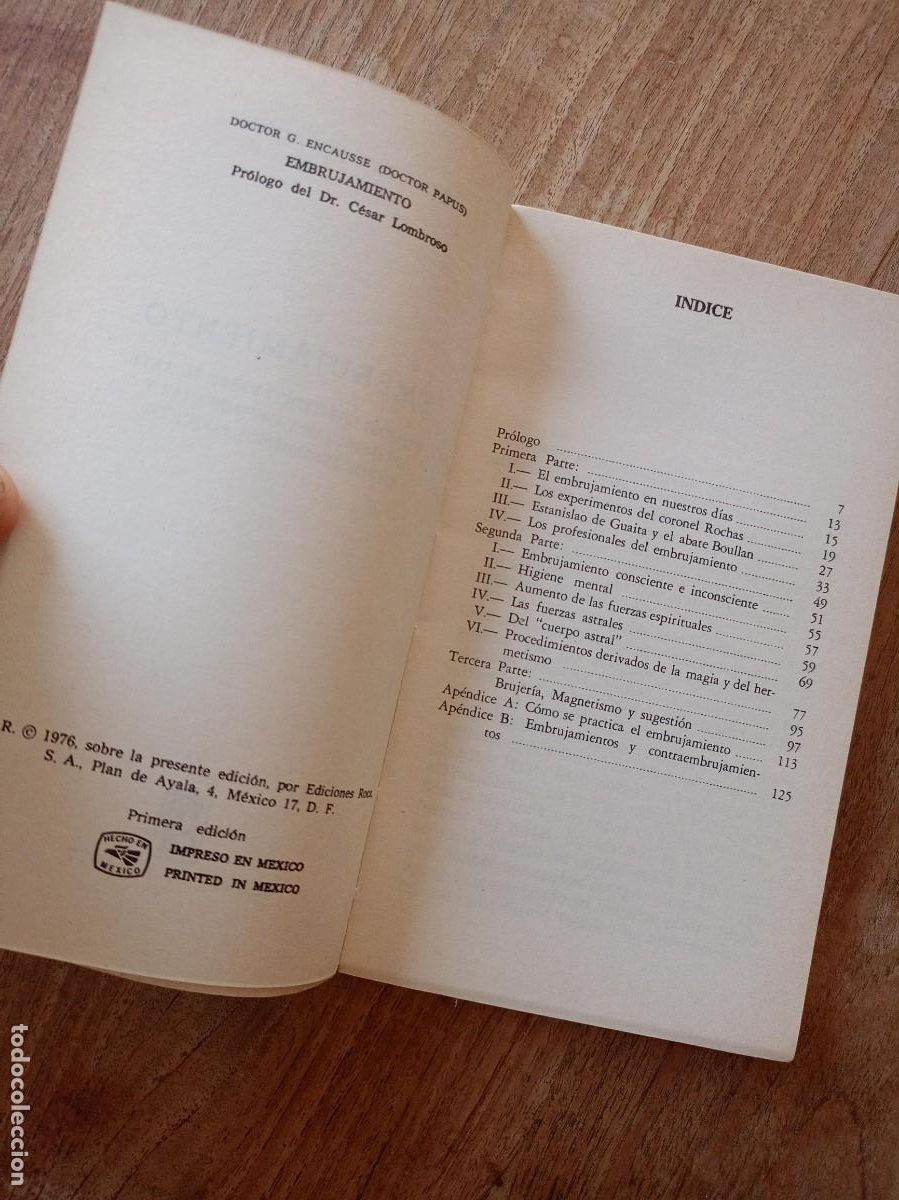 Libros de segunda mano: EMBRUJAMIENTO. DOCTOR G. ENCAUSSE. M&Eacute;XICO 1&ordf; EDICI&Oacute;N 1976. - Foto 3