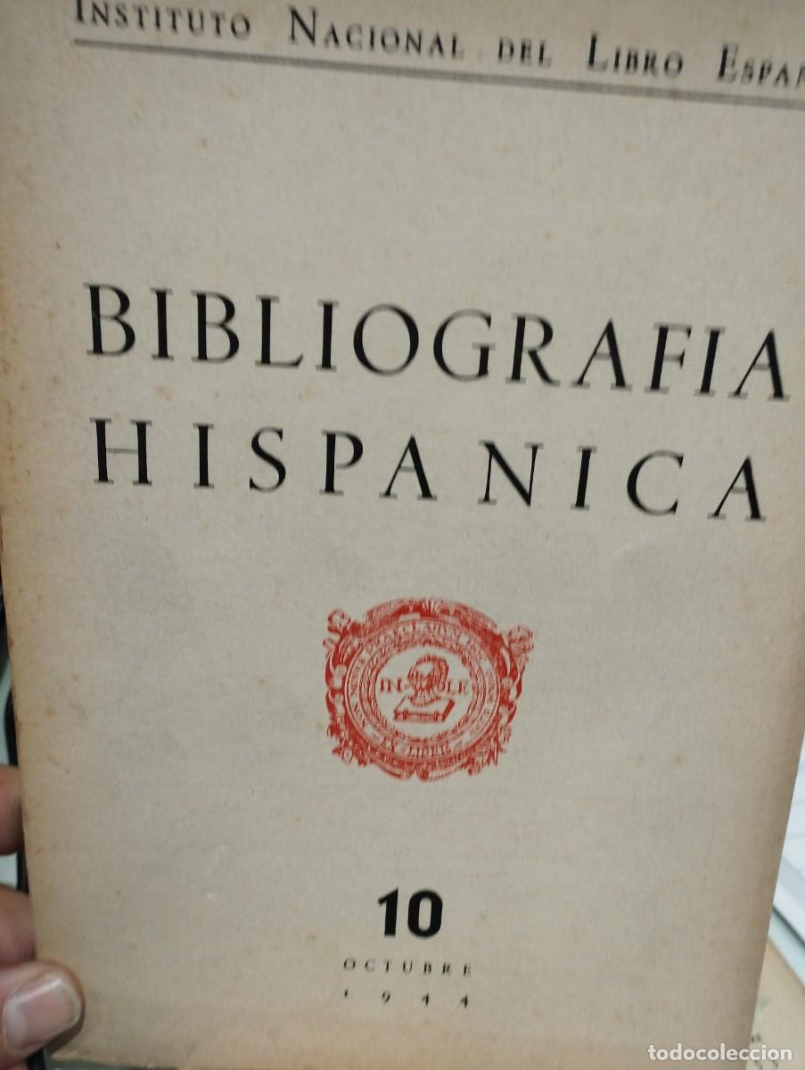Libros de segunda mano: Bibliograf&iacute;a Hisp&aacute;nica. N. 10. Octubre. 1944 - Foto 1