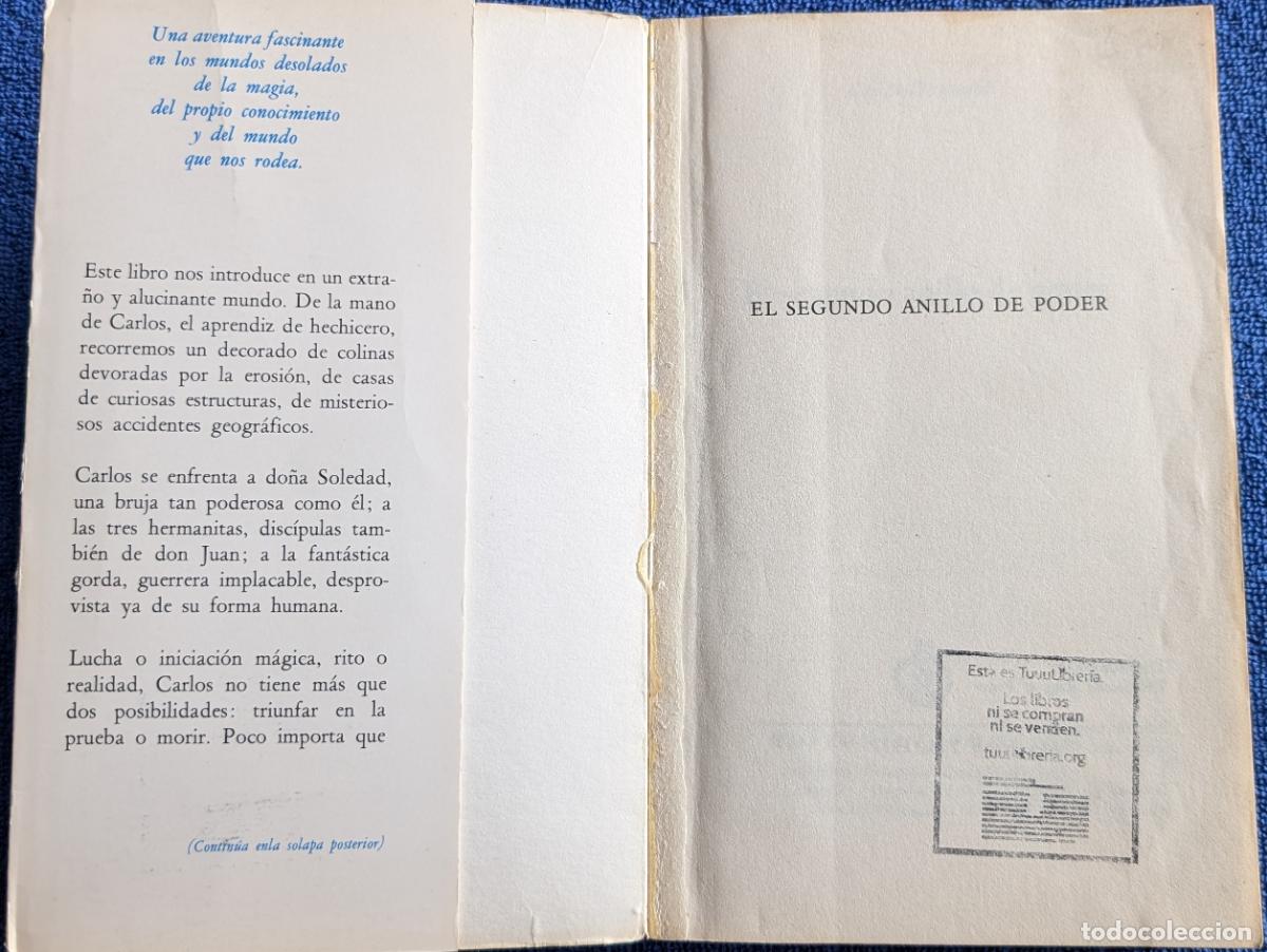 Libros de segunda mano: El segundo anillo de poder - Carlos Castaneda - Pomaire (1979) - Foto 2