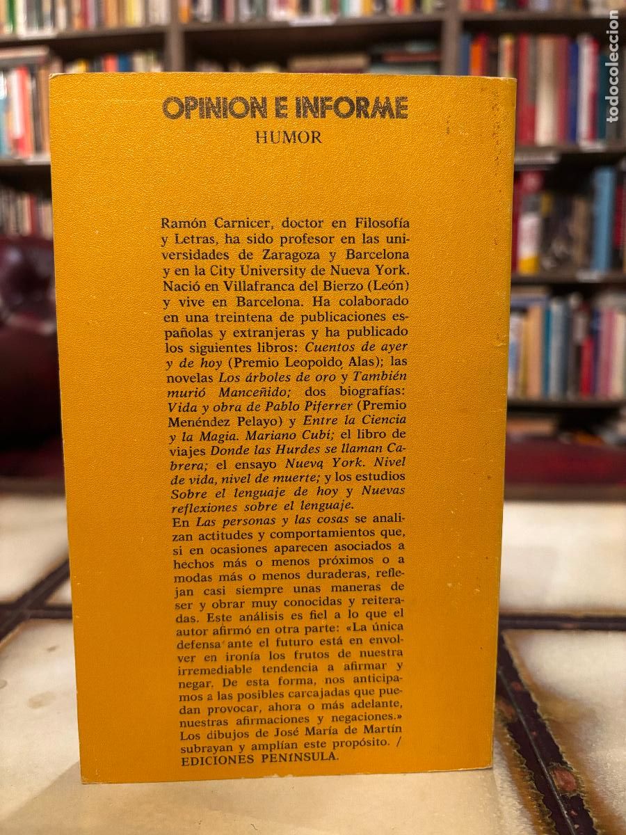 Libros de segunda mano: Las personas y las cosas. Ram&oacute;n Carnicer. PEDIDO M&Iacute;NIMO 5&euro; - Foto 2