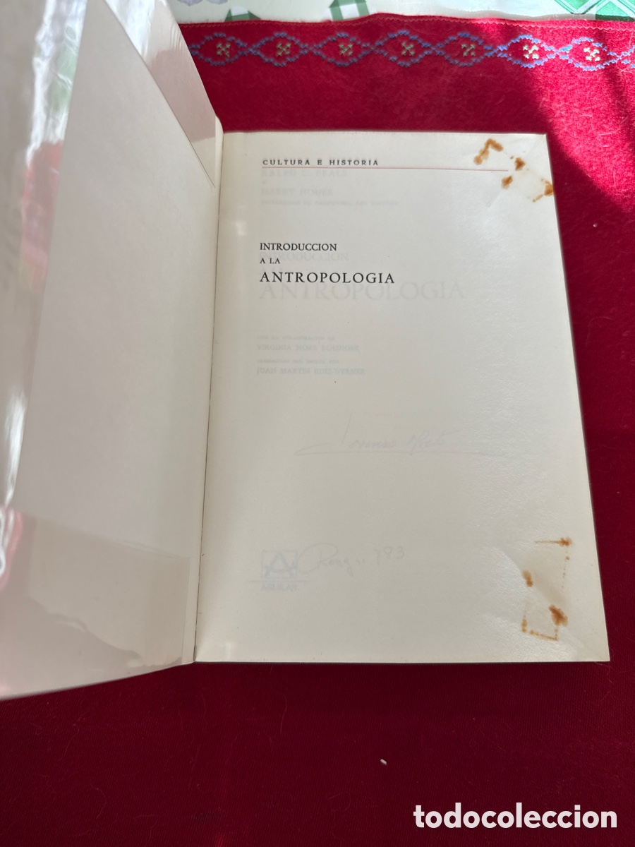 Libros de segunda mano: Introducci&oacute;n a la Antropolog&iacute;a. Ralph L. Beals y Harry Hoijer. - Foto 4