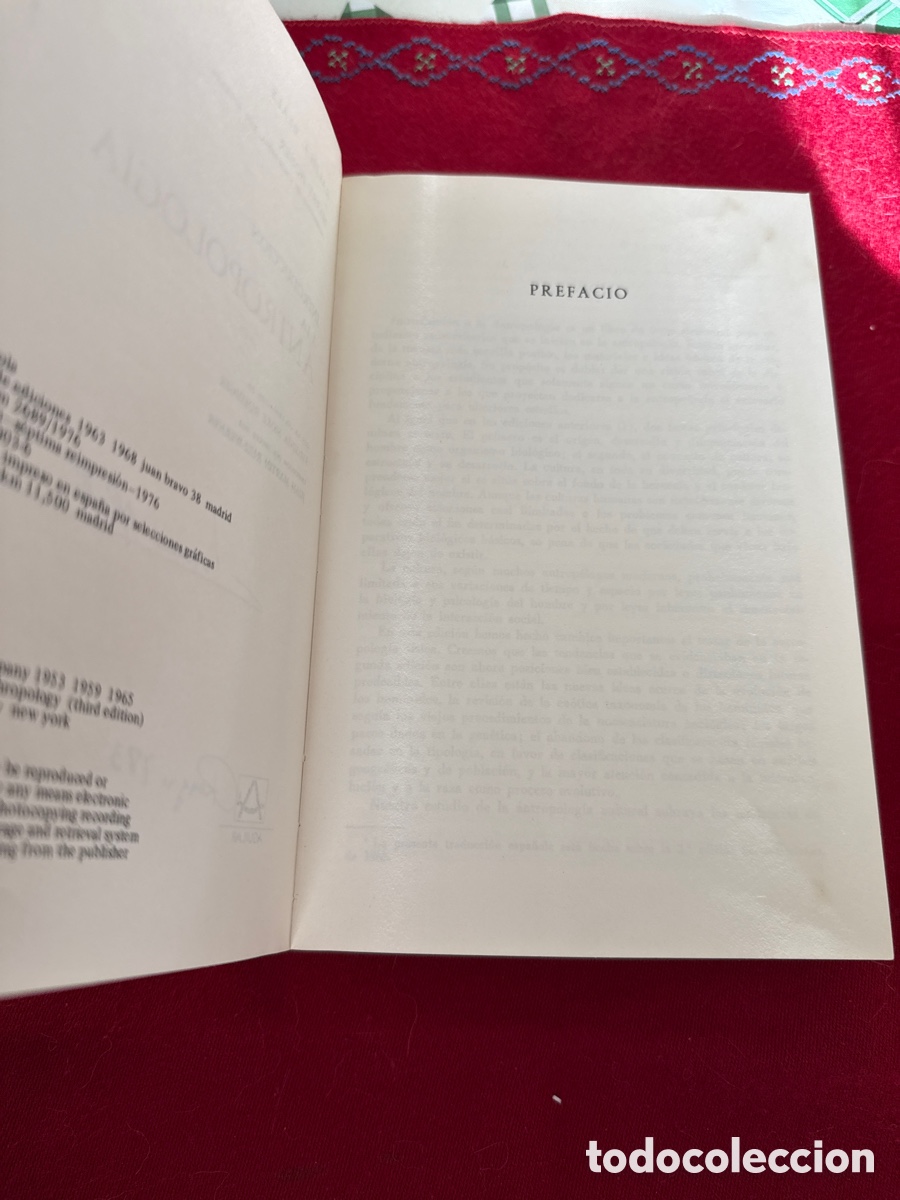 Libros de segunda mano: Introducci&oacute;n a la Antropolog&iacute;a. Ralph L. Beals y Harry Hoijer. - Foto 5