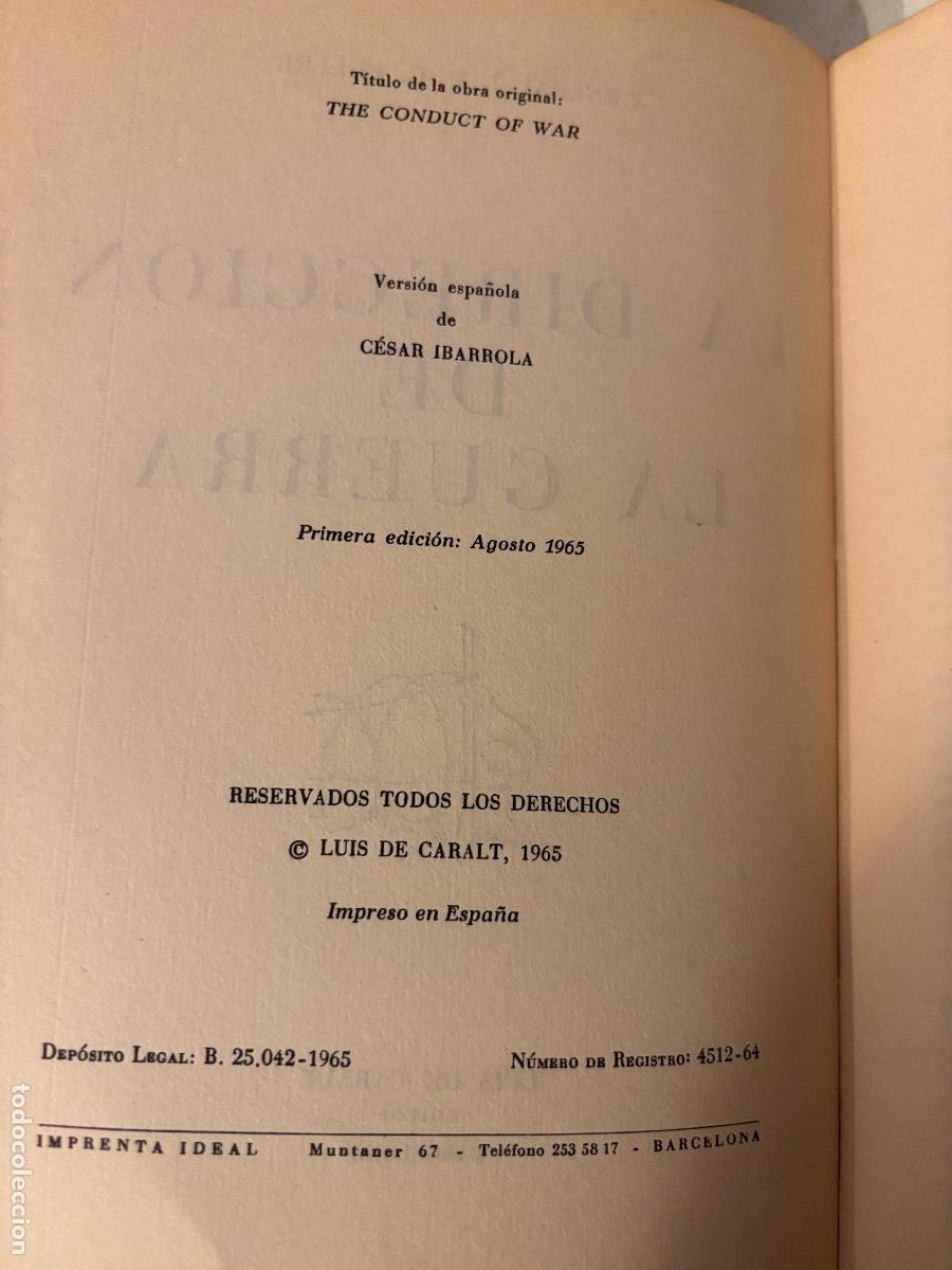Libros de segunda mano: La direcci&oacute;n de la guerra. General J.F.C. Fuller. - Foto 2