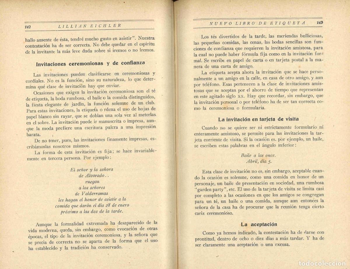 Libros de segunda mano: Nuevo libro de etiqueta. Lillian Eichler. 1945 - Foto 3