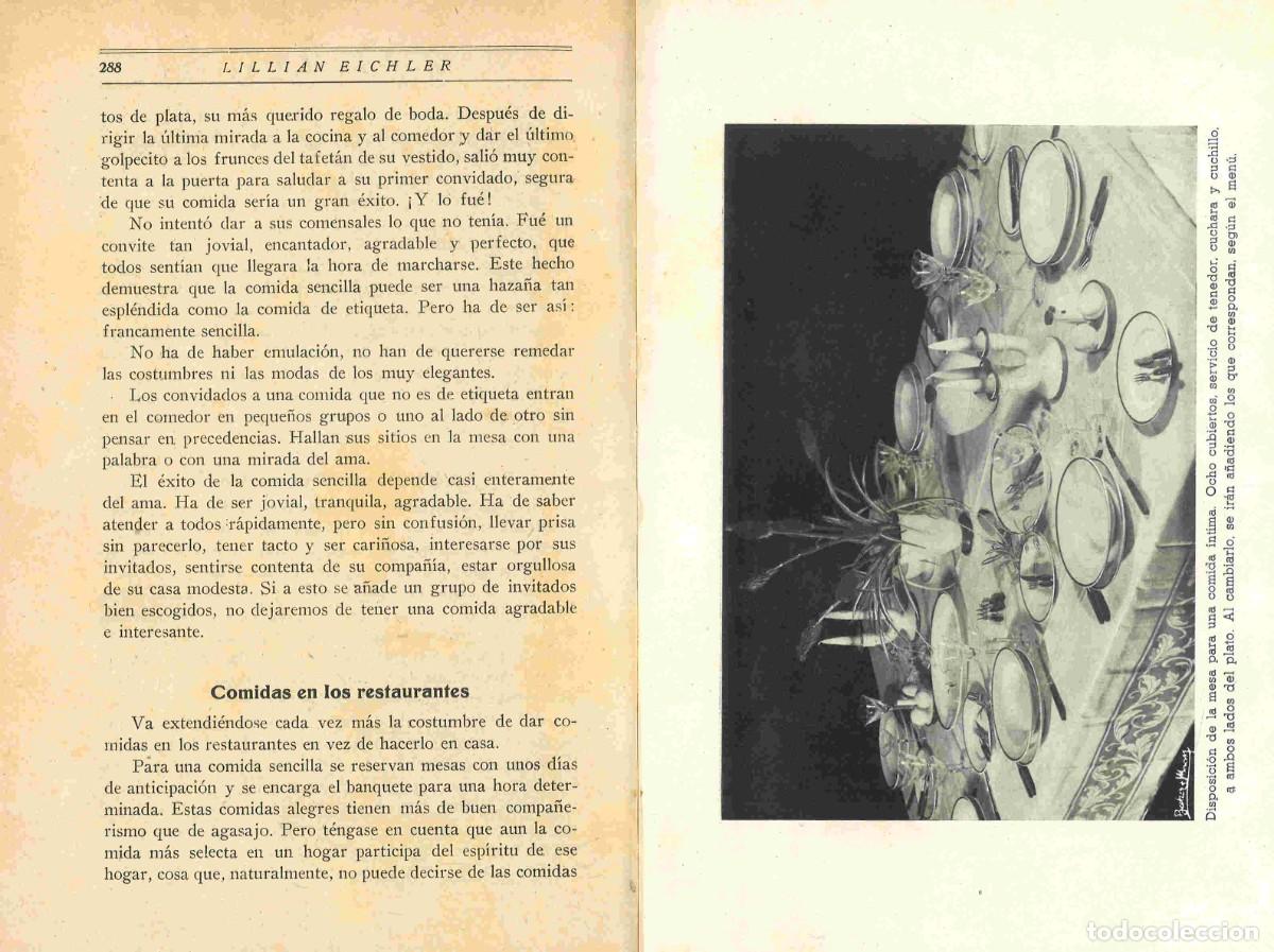 Libros de segunda mano: Nuevo libro de etiqueta. Lillian Eichler. 1945 - Foto 4