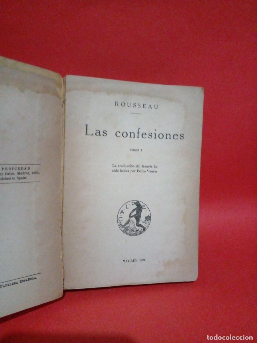 Libros de segunda mano: ROUSSEA-LAS CONFESIONES TOMO 1,2 Y 3-1925 - Foto 4