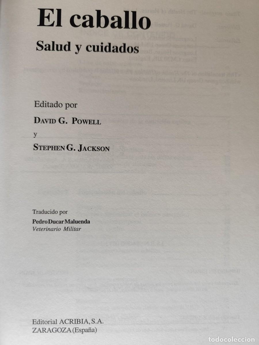 Libros de segunda mano: EL CABALLO. SALUD Y CUIDADOS. - Powell, D.G. - Jackson, S.G. - Foto 2