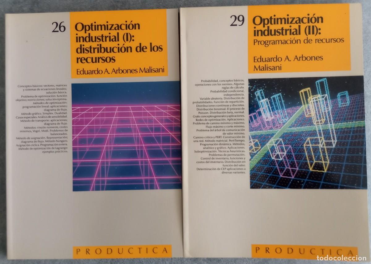 Livros em segunda m&atilde;o: OPTIMIZACION INDUSTRIAL: DISTRIBUCION Y PROGRAMACI&Oacute;N DE RECURSOS. Colecci&oacute;n PRODUCTICA (2 VOL.)