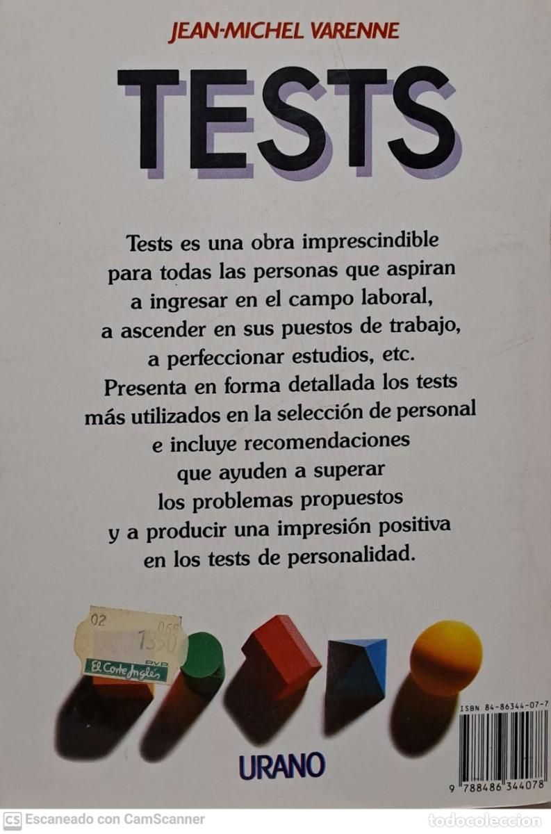 Libros de segunda mano: Tests - Jean Michel Varenne - Foto 2