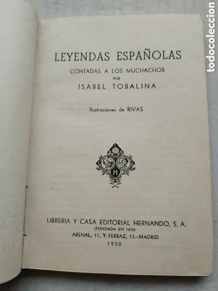 Libros de segunda mano: LEYENDAS ESPA&Ntilde;OLAS/COLECCI&Oacute;N HERNANDO - Foto 3