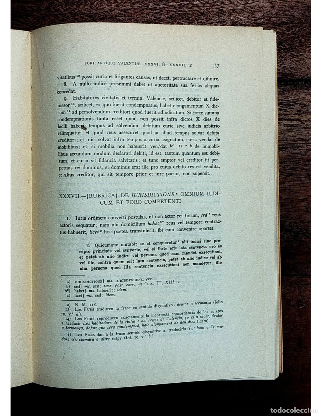 Libros de segunda mano: FORI ANTIQUI VALENTIAE. DUALDE SERRANO, Manuel. CSIC. 1967. - Foto 3
