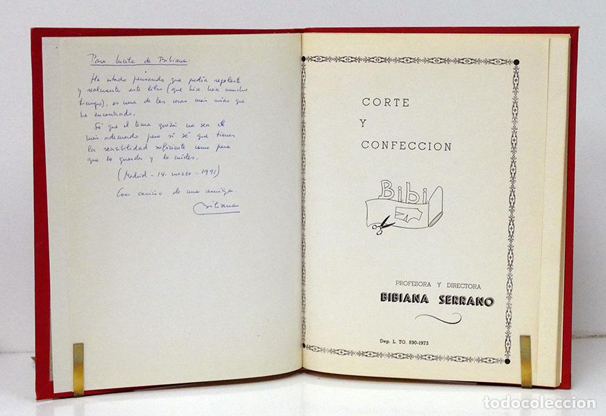 Libros de segunda mano: SERRANO (Bibiana).- Corte y confecci&oacute;n Bibi. Con dedicatoria de la autora de 12 l&iacute;neas. 1973 - Foto 2