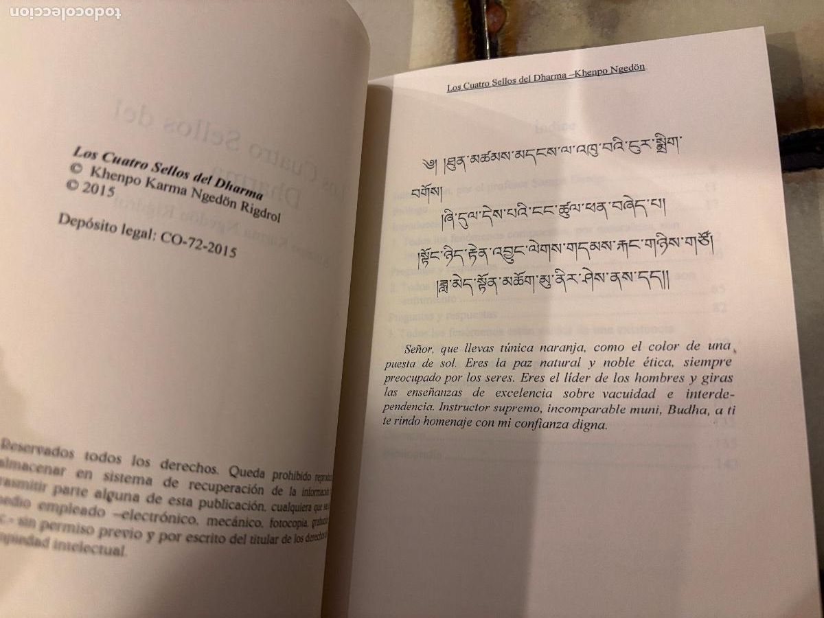 Libros de segunda mano: Los cuatro sellos del Dharma - Foto 4