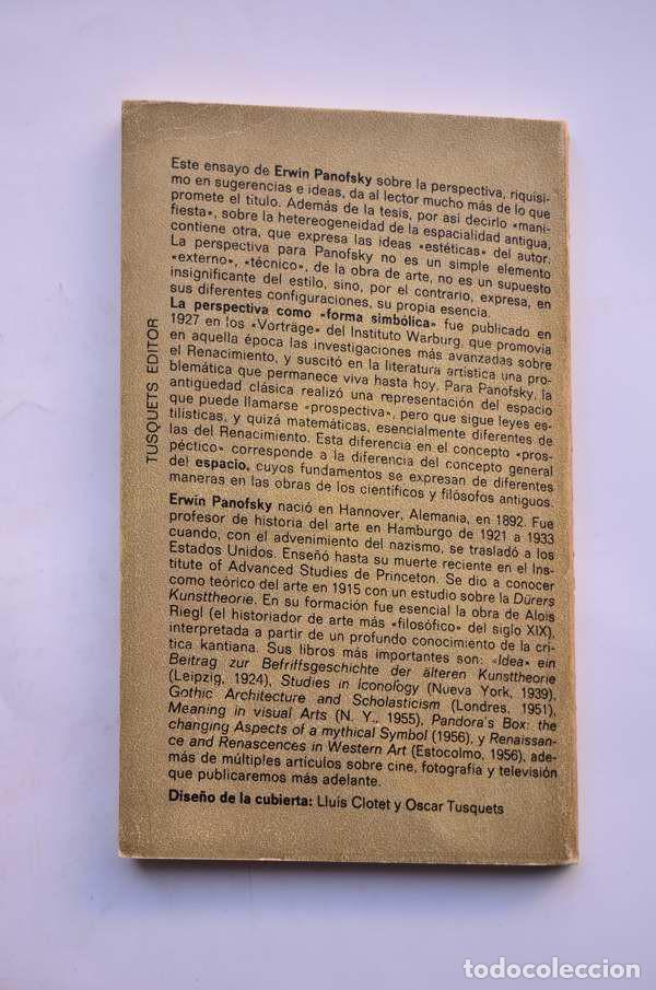 Libros de segunda mano: La perspectiva como forma simb&oacute;lica - PANOFSKY, Erwin - Foto 4