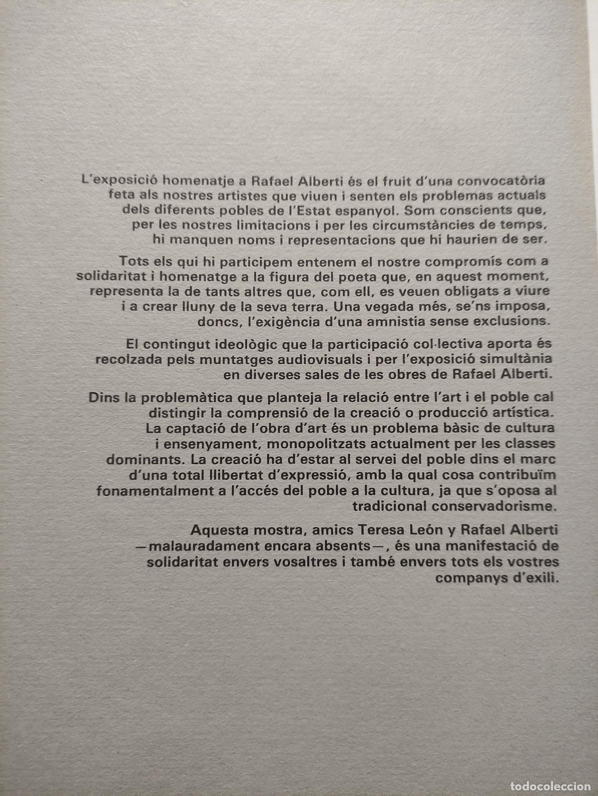 Libros de segunda mano: HOMENATGE A RAFAEL ALBERTI - Foto 2