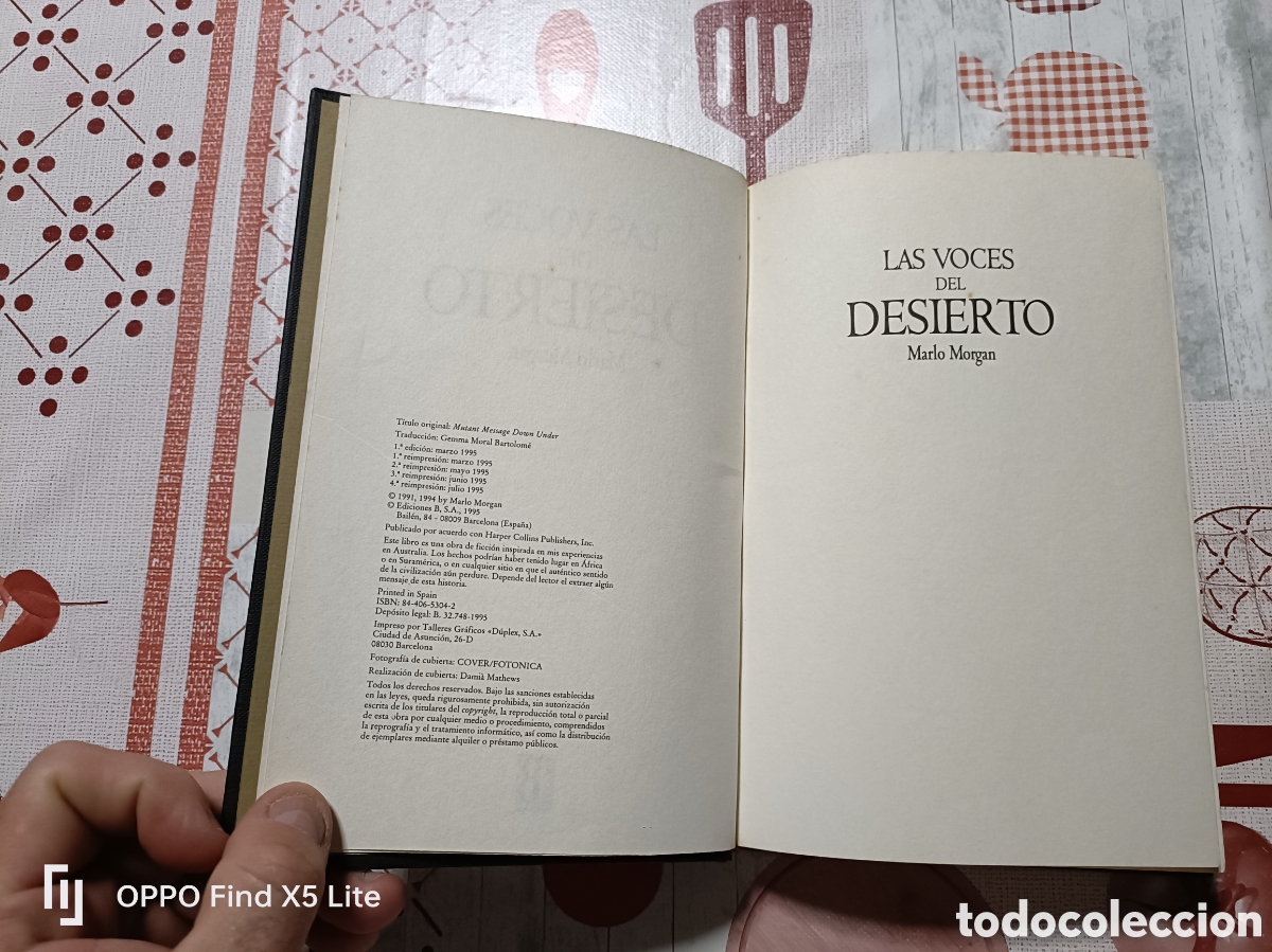 Libros de segunda mano: Libro Las Voces del Desierto -Marlo Morgan- Ediciones B - Foto 5