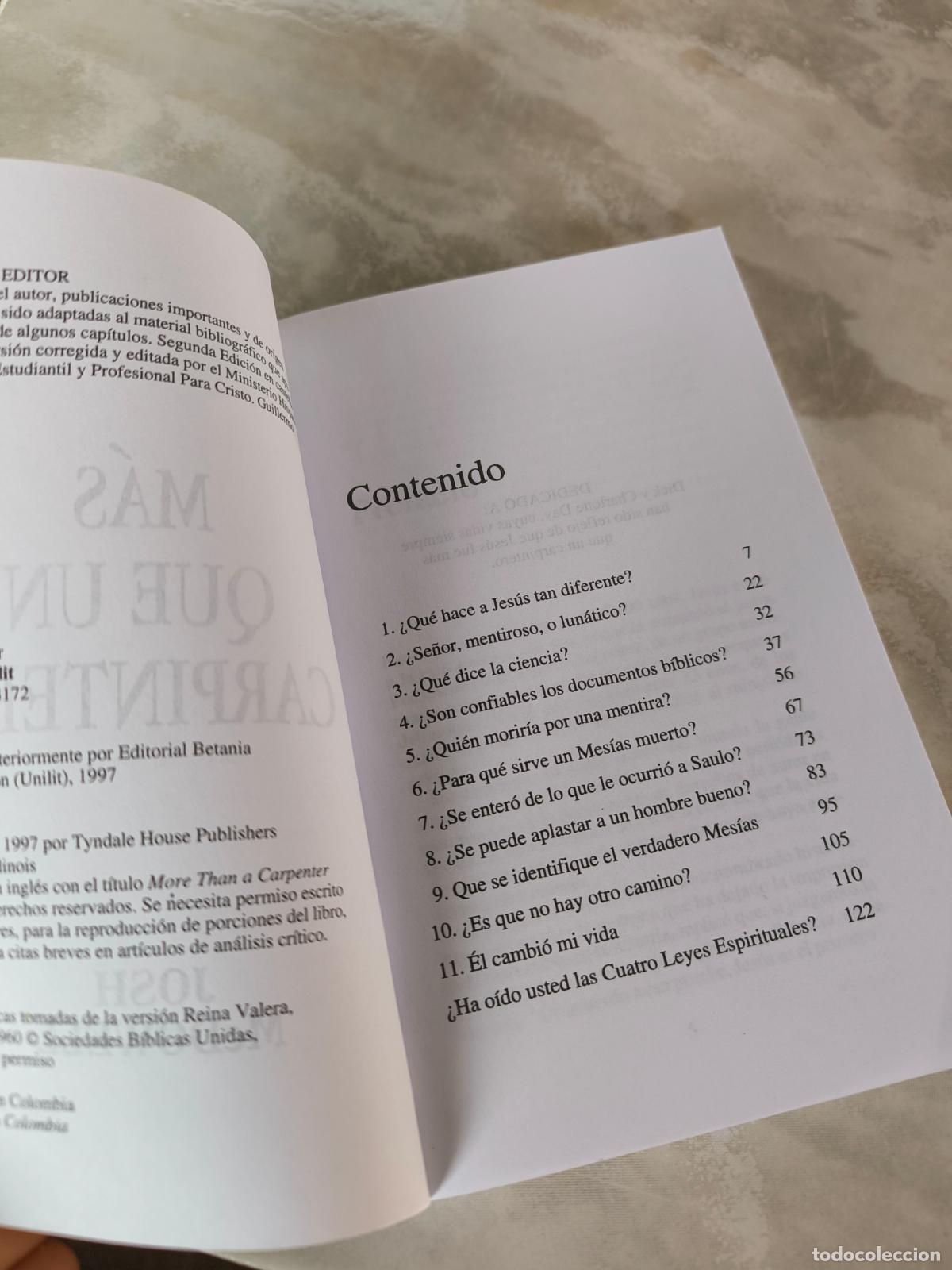 Libros de segunda mano: MAS QUE UN CARPINTERO, JOSH MCDOWELL - Portes 5,99 - Foto 2
