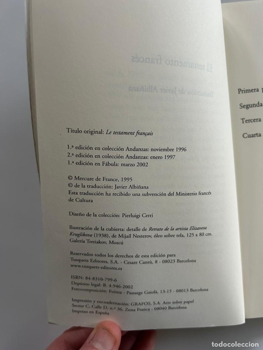 Libros de segunda mano: EL TESTAMENTO FRANCES. ANDREI MAKINE - Foto 5
