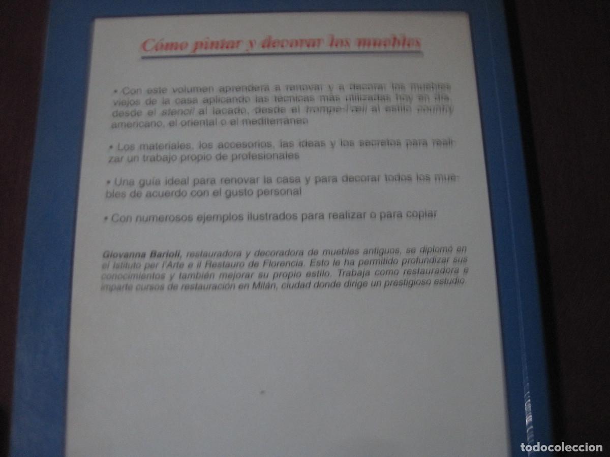 Libros de segunda mano: Giovanna Barioli - Como pintar y decorar los muebles - De vecchi 1987 - Foto 4