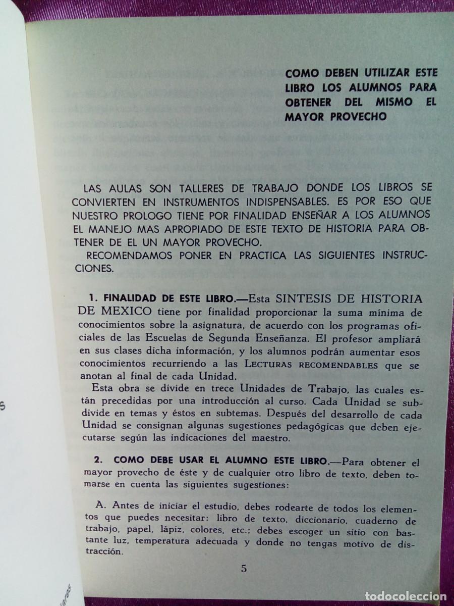Libros de segunda mano: SINTESIS HISTORIA DE MEXICO . L2 1 C201 - Foto 4