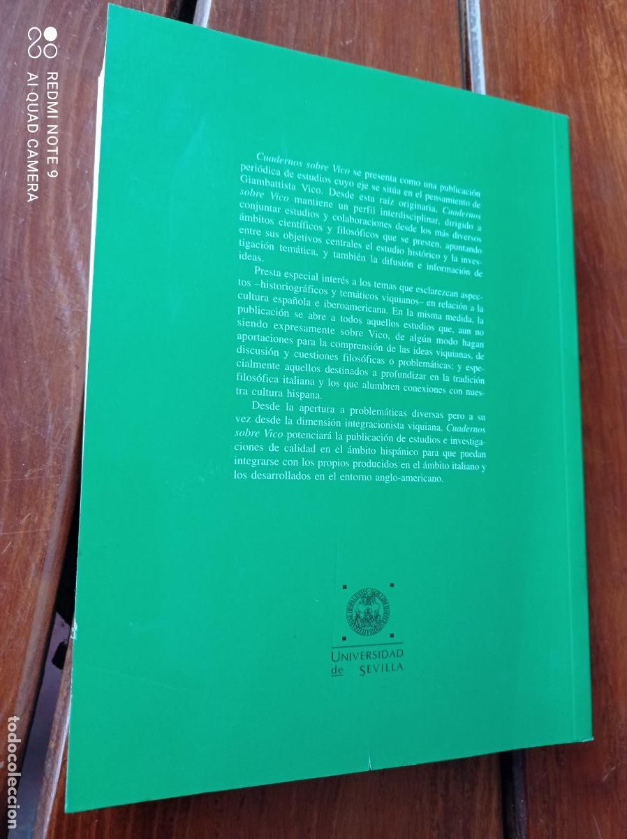 Libros de segunda mano: CUADERNOS SOBRE VICO. NUM. 11 Y 12. SEVILLA. 505 PP. - Foto 2