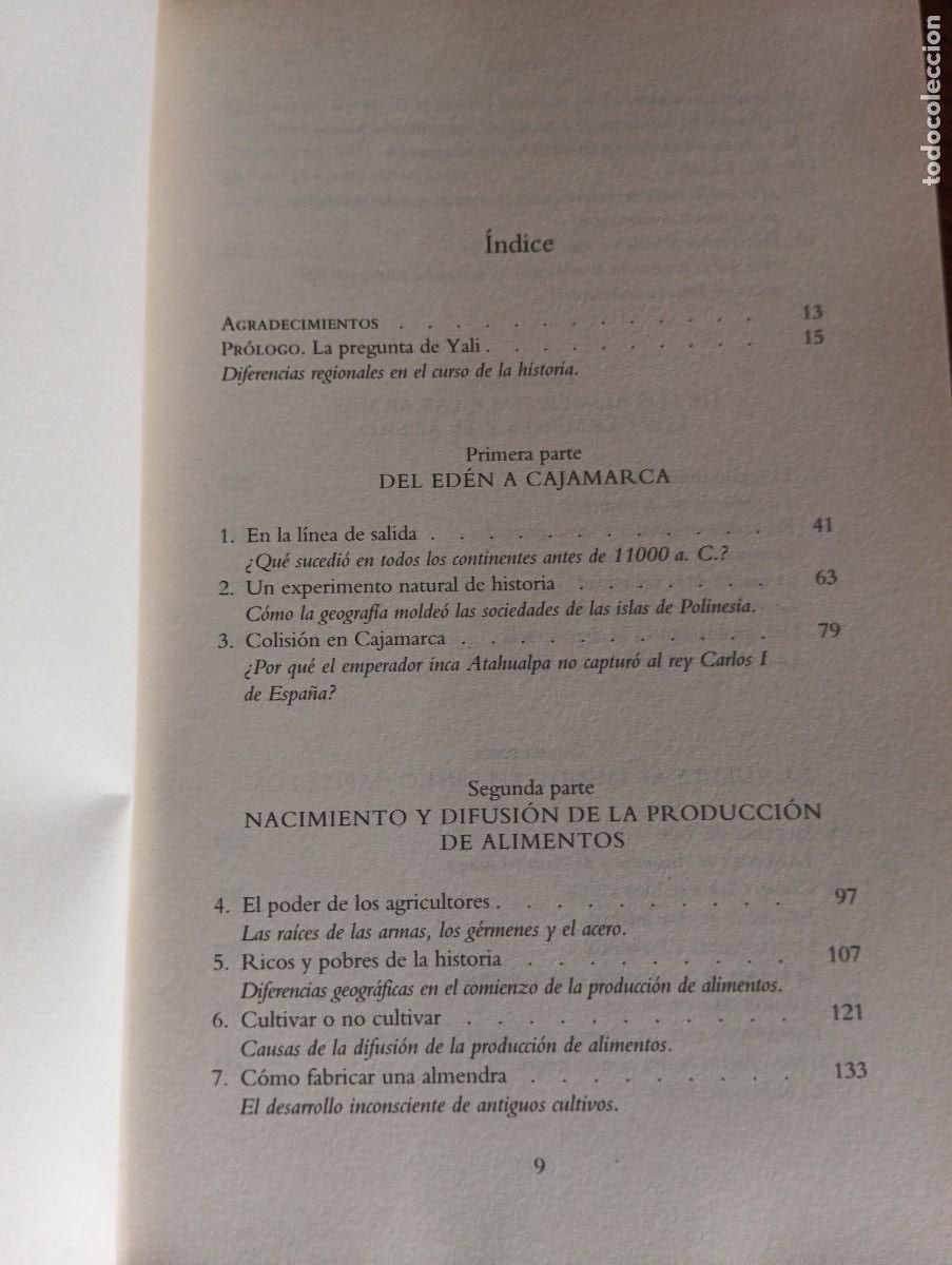 Libros de segunda mano: ARMAS, GERMENES Y ACERO.-JARED DIAMOND. - Foto 4