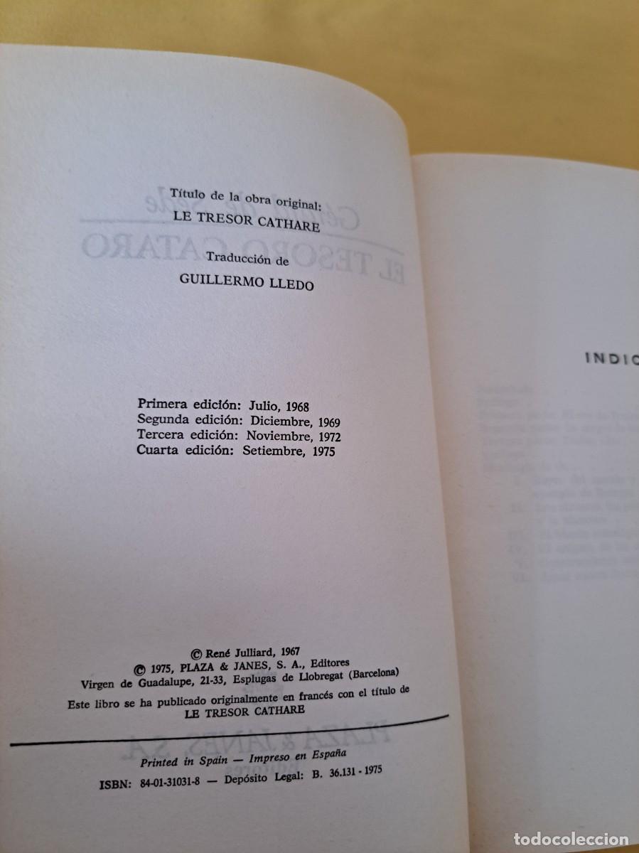 Libros de segunda mano: GERARD DE SEDE - EL TESORO C&Aacute;TARO - PLAZA & JANES 1975 - Foto 3