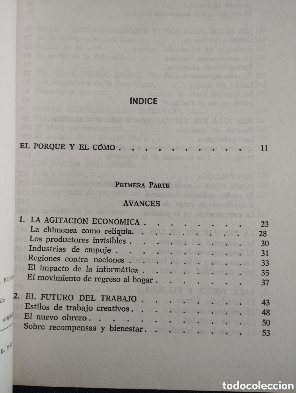 Libros de segunda mano: AVANCES Y PREMISAS (ALVIN TOFFLER) - Foto 3