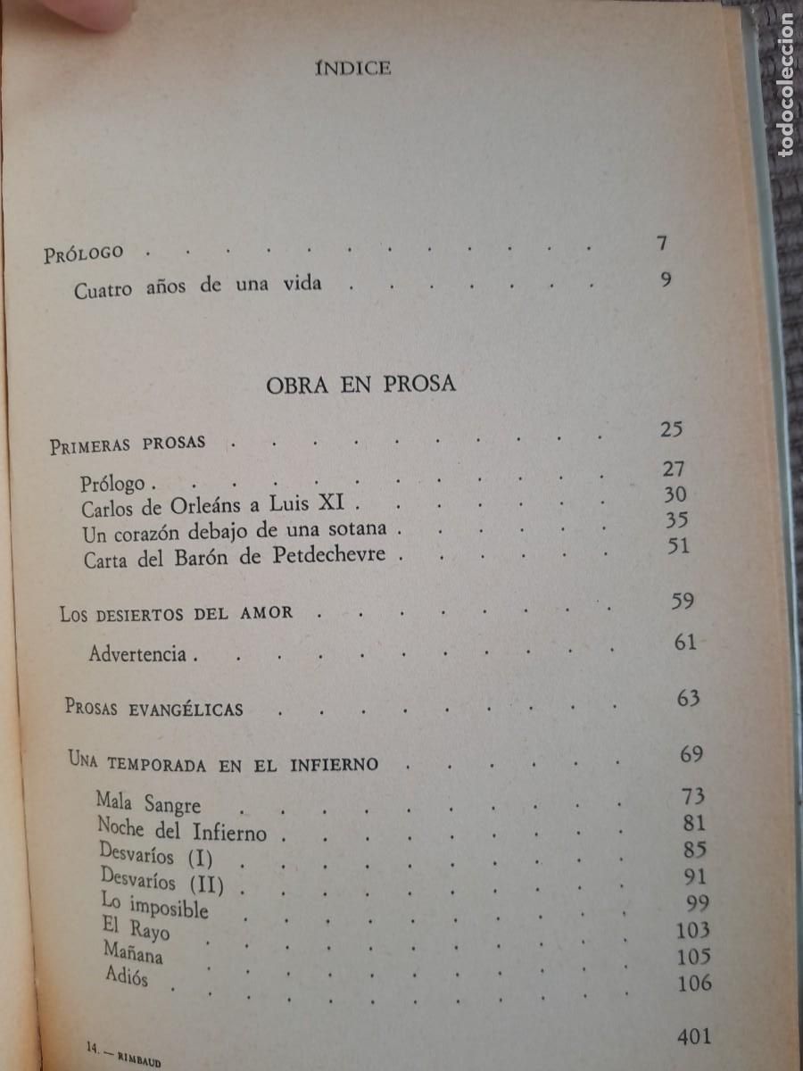Libros de segunda mano: RIMBAUD OBRA COMPLETA. PROSA Y VERSO EDICION BILING&Uuml;E. EDICIONES 29, 1977. - Foto 5