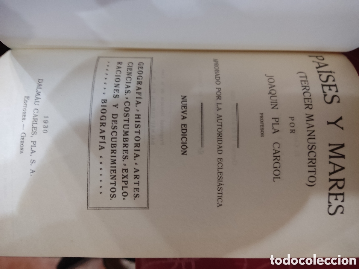 Libros de segunda mano: Pa&iacute;ses y mares ( tercer manuscrito ) - Foto 3