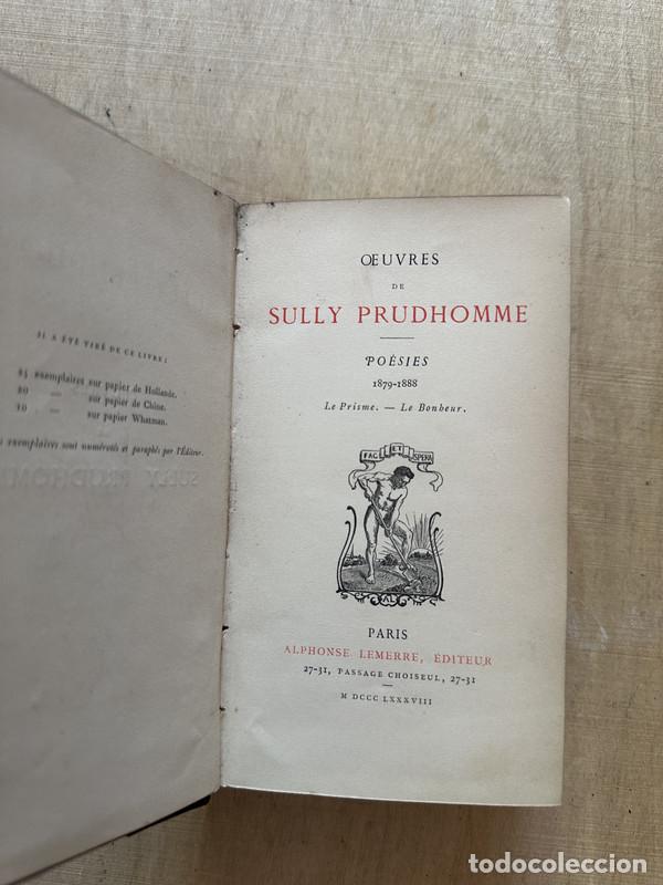 Libros de segunda mano: Poesies - Prudhomme Sully - Foto 1