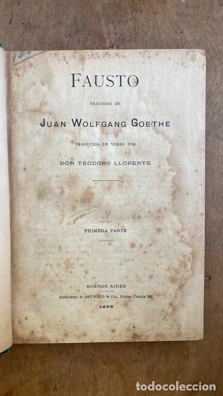 Libros de segunda mano: Fausto - Goethe Juan Wolfgang - Foto 1