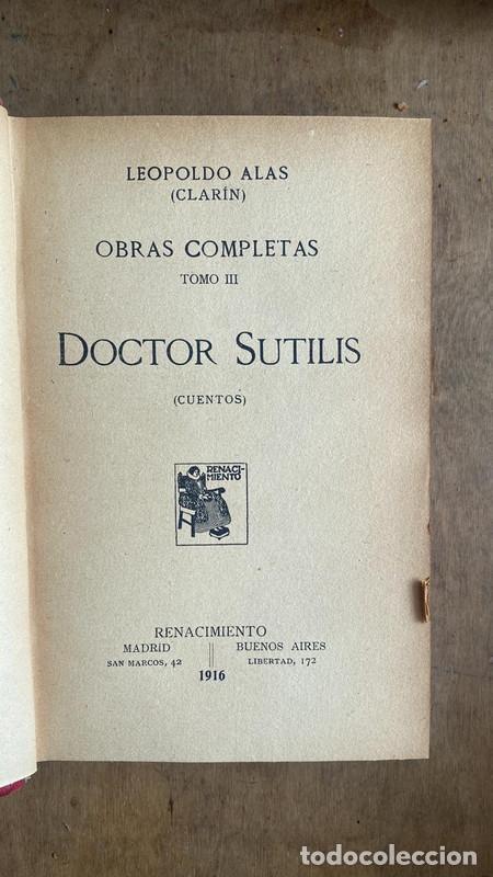 Libros de segunda mano: Doctor Sutilis - Alas Leopoldo - Foto 1