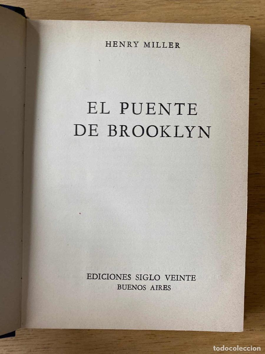 Libros de segunda mano: El puente de Brooklyn - Henry Miller - Foto 1