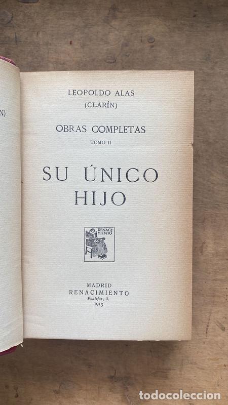 Libros de segunda mano: Su unico hijo - Clarin Leopoldo Alas - Foto 1