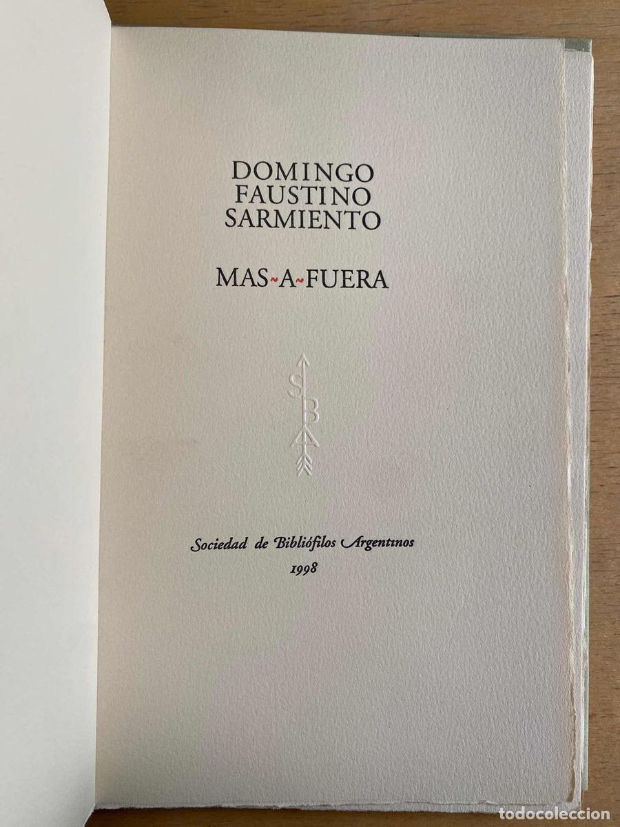 Libros de segunda mano: M&aacute;s afuera - Domingo Faustino Sarmiento - Foto 1