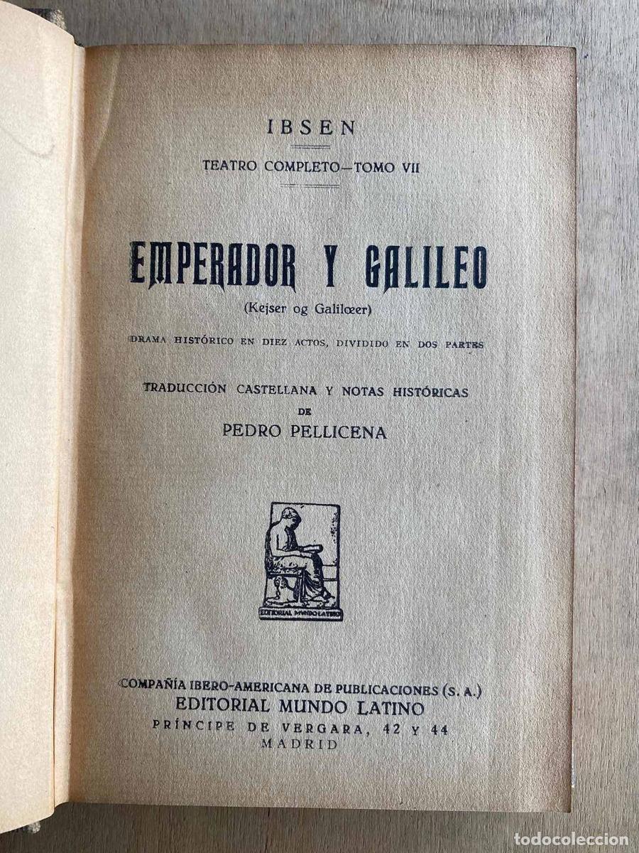 Libros de segunda mano: Emperador y Galileo - E. Ibsen - Foto 1
