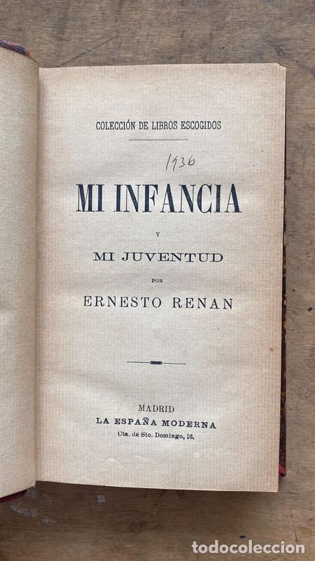 Libros de segunda mano: Mi infancia y mi. Juventud - Ernesto Renan - Foto 1
