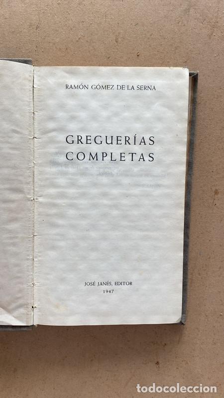 Libros de segunda mano: Greguerias completas - G&oacute;mez de la Serna Ram&oacute;n - Foto 1