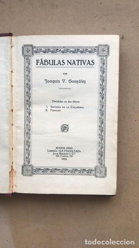 Libros de segunda mano: Fabulas nativas - Gonzalez Joaquin - Foto 1