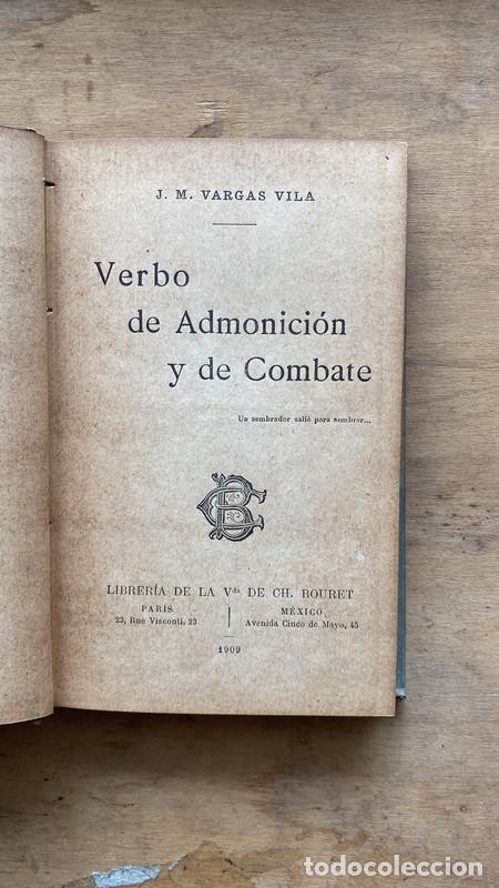 Libros de segunda mano: Verbo de Admonicion y de combate - Vargas Vila - Foto 1