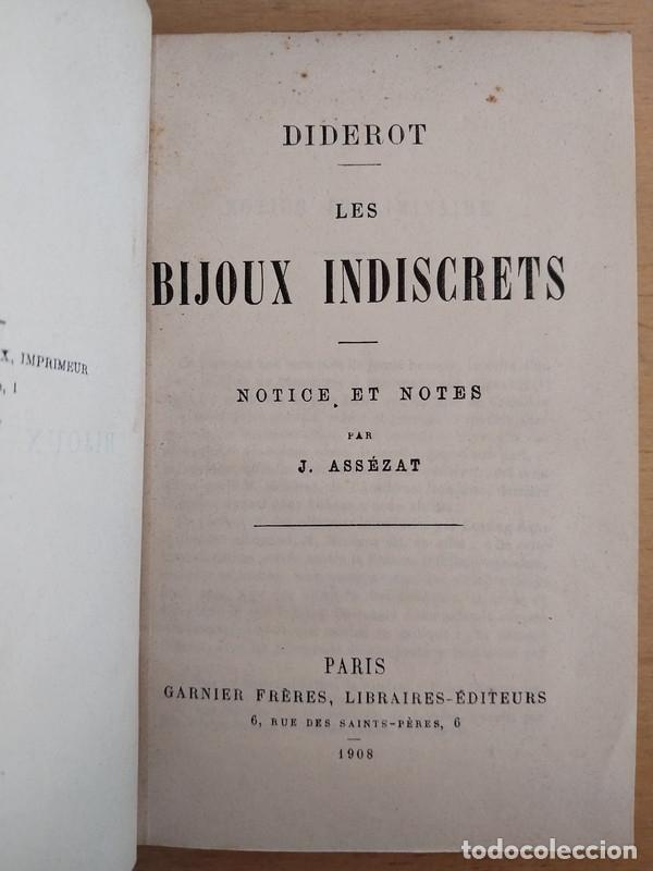 Libros de segunda mano: Diderot - Les bijoux indiscrets - Foto 1