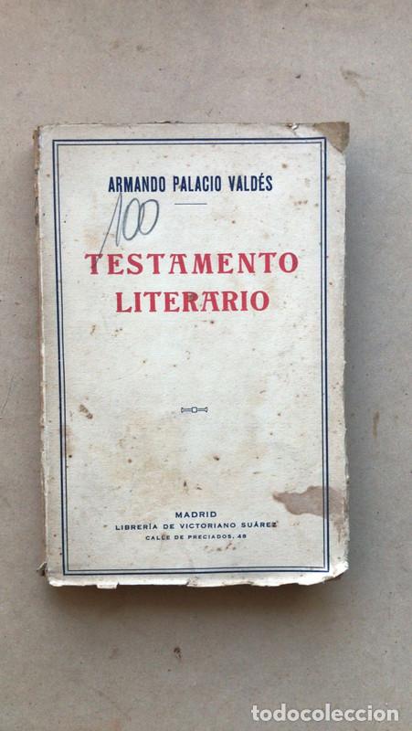 Libros de segunda mano: Testamento literario - Armando Palacio Valdes - Foto 1