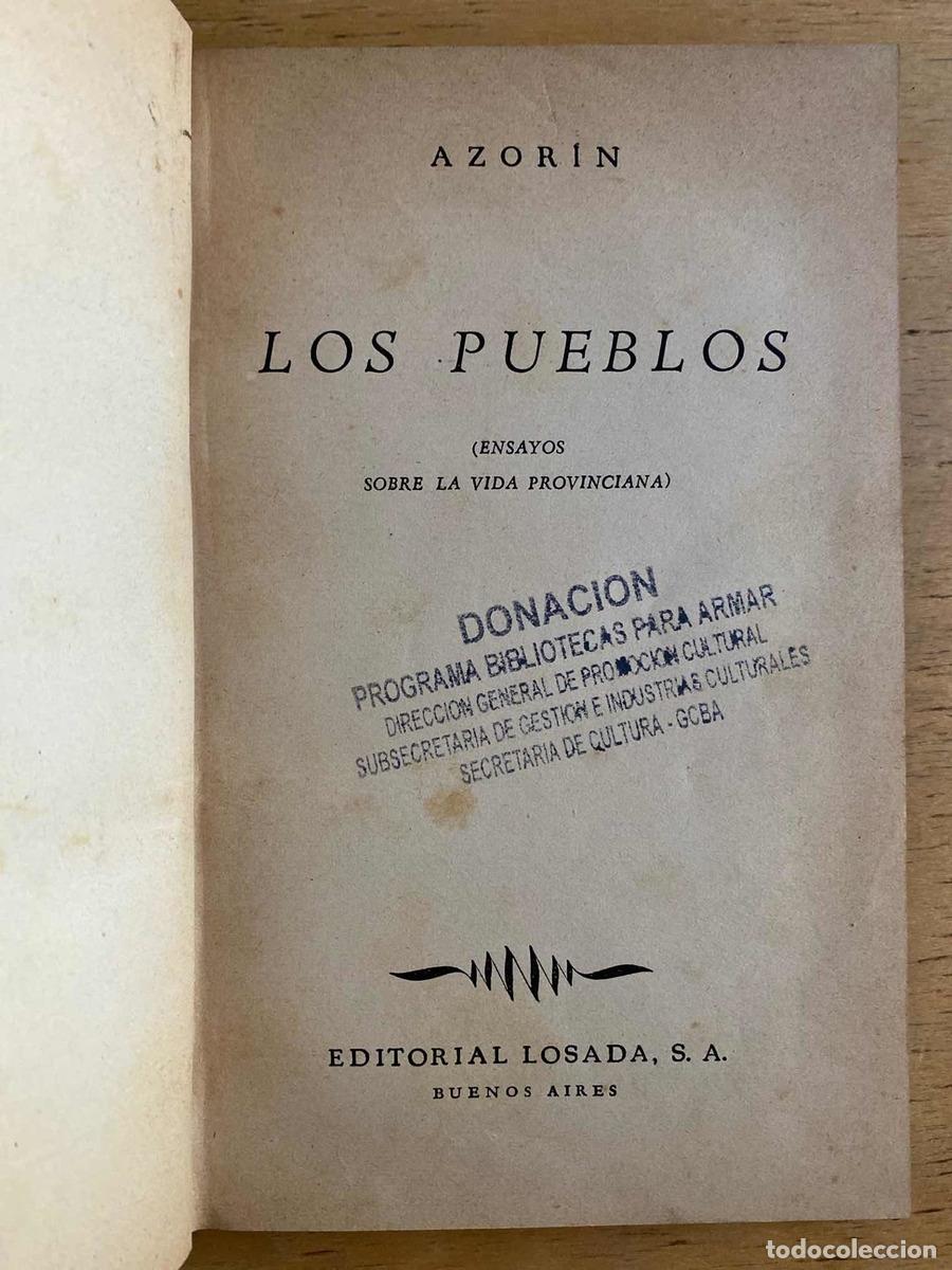 Libros de segunda mano: Los pueblos - Azorin - Foto 1
