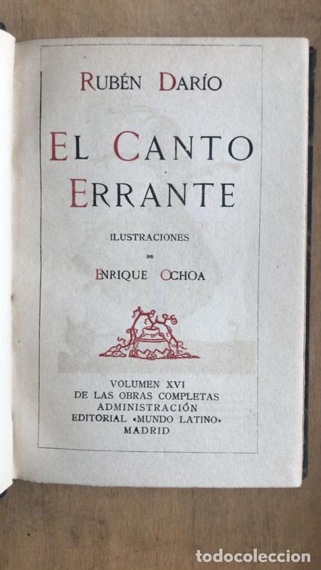 Libros de segunda mano: El Canto Errante - Dario. Ruben - Foto 1